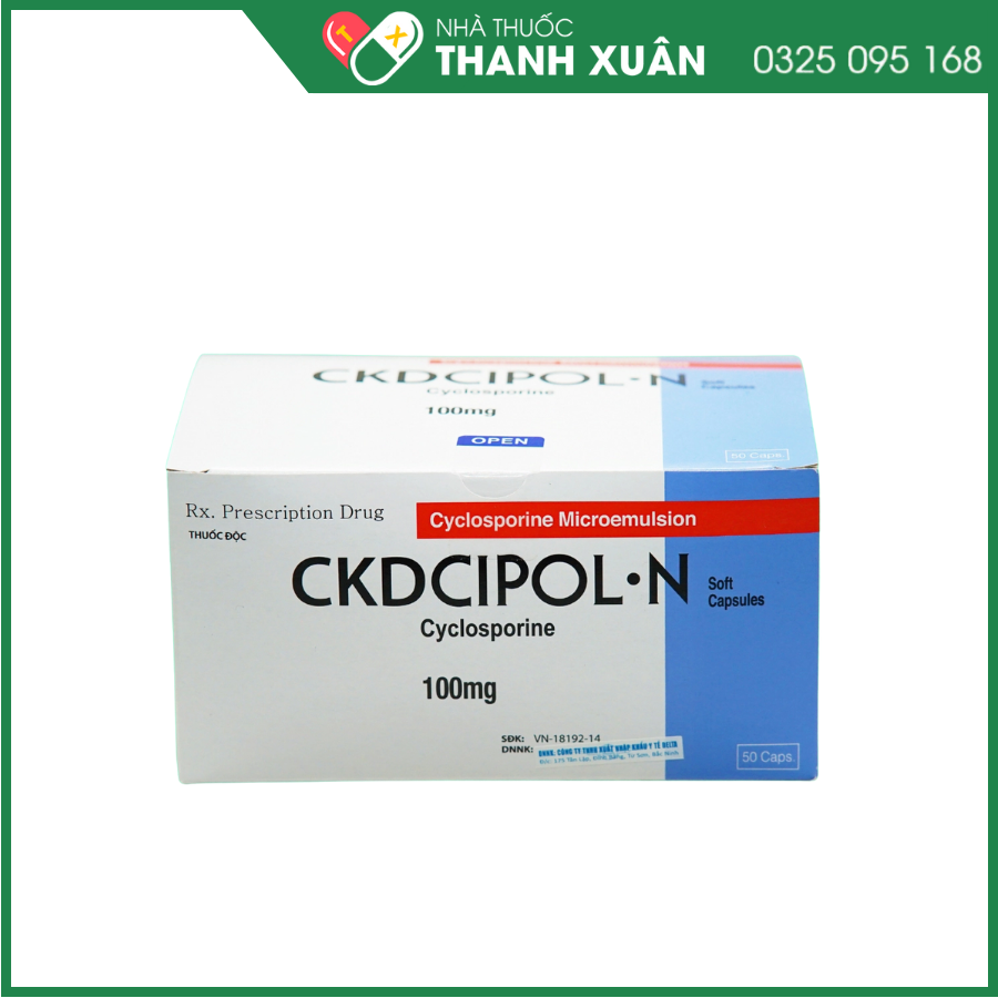 Ckdcipol-N 100mg ngăn ngừa thải bỏ mảnh ghép trong ghép tạng